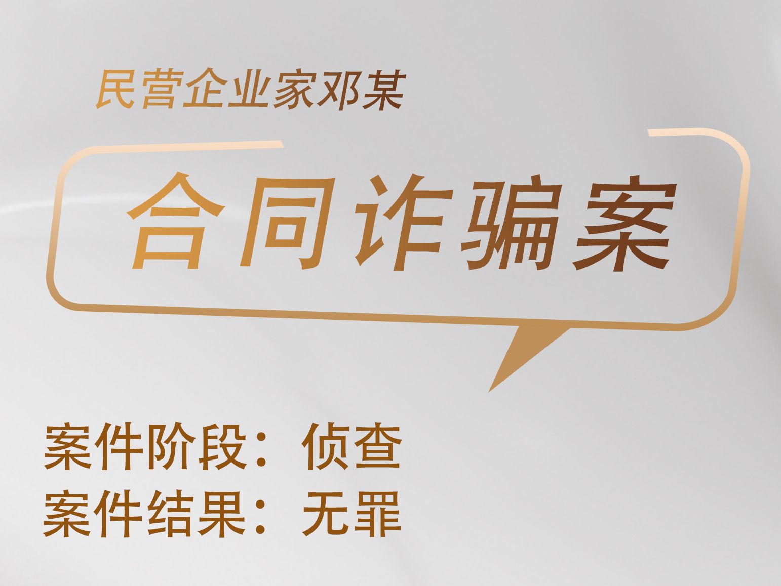 蓝子良、黎斯娜律师承办：民营企业家邓某涉嫌合同诈骗案获无罪